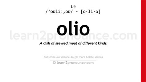 olio meaning.